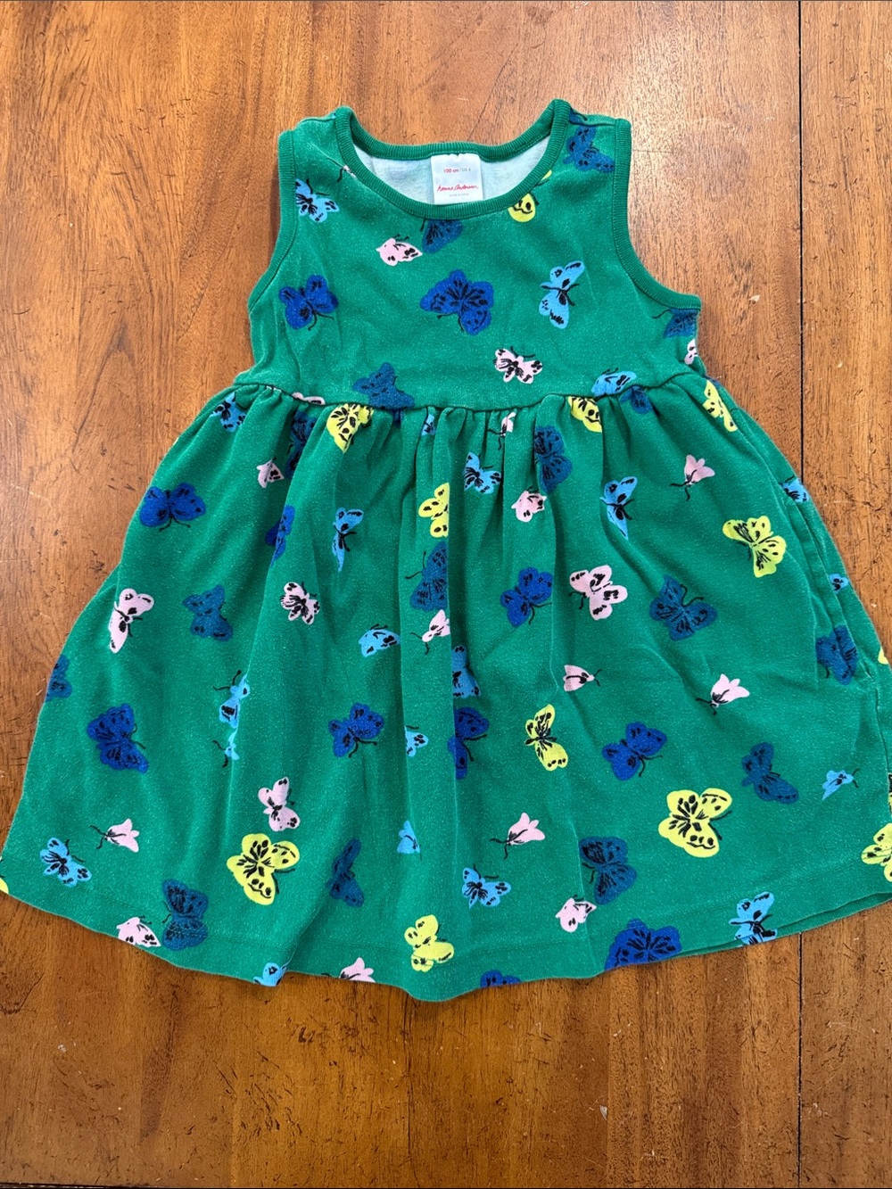 Hanna Andersson Green Butterfly Summer Dress